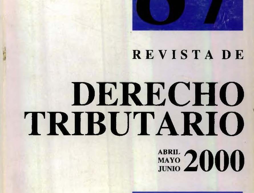 Revista de Derecho Tributario Nº 87 – 2000