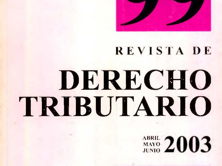 Revista de Derecho Tributario Nº 99 – 2003