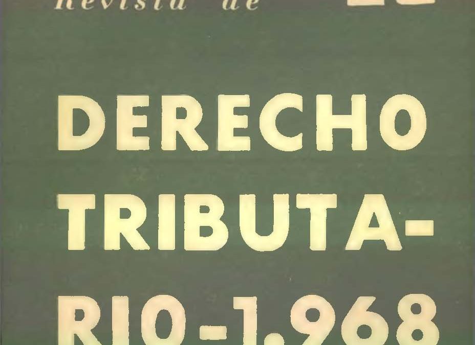 Revista de Derecho Tributario Nº 23 – 1968