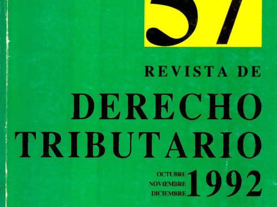 Revista de Derecho Tributario Nº 57 – 1992