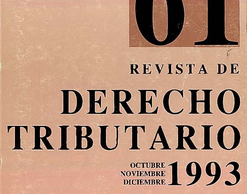 Revista de Derecho Tributario Nº 61 – 1993