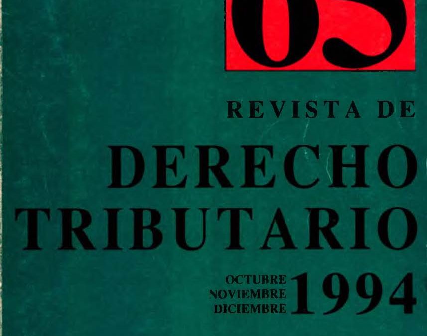 Revista de Derecho Tributario Nº 65 – 1994