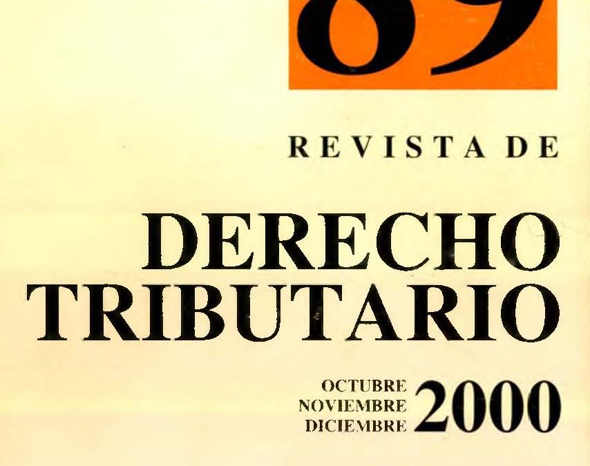 Revista de Derecho Tributario Nº 89 – 2000