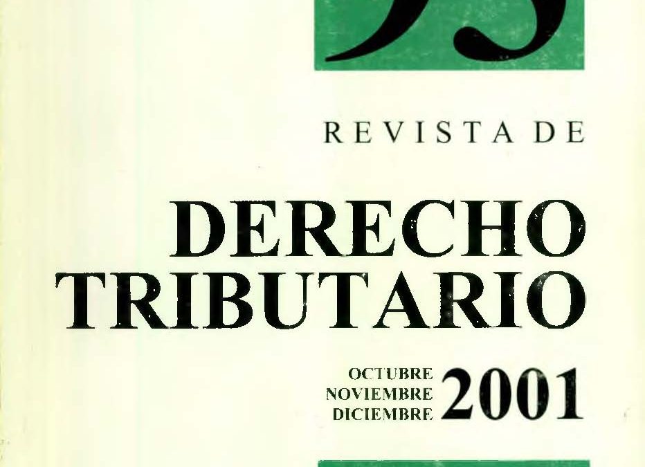 Revista de Derecho Tributario Nº 93 – 2001