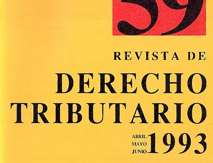 Revista de Derecho Tributario Nº 59 – 1993