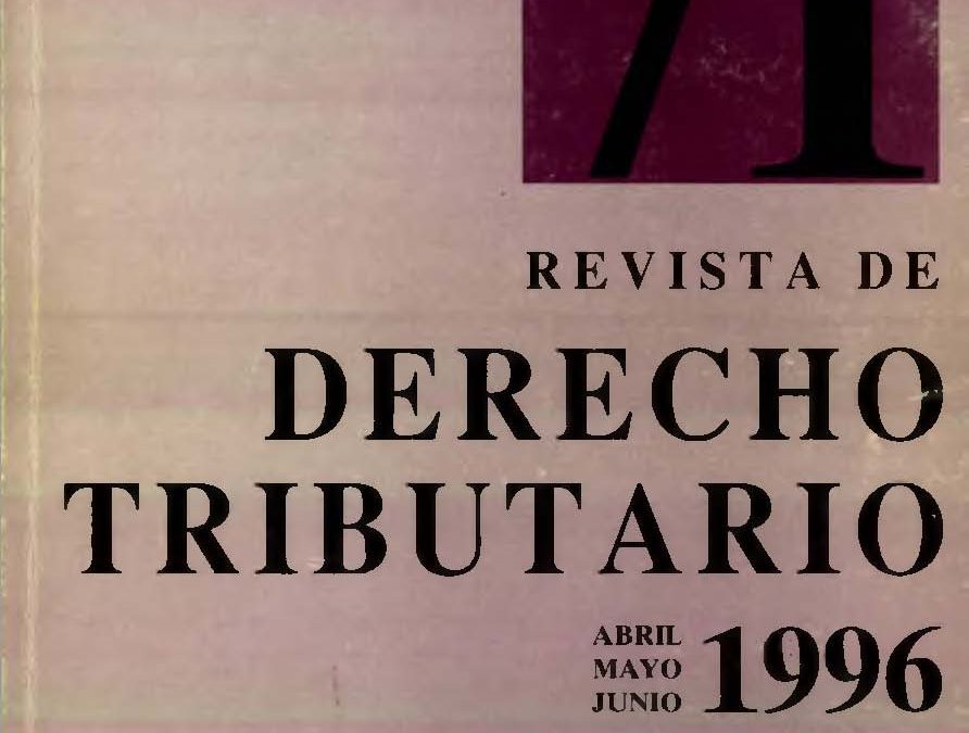 Revista de Derecho Tributario Nº 71 – 1996