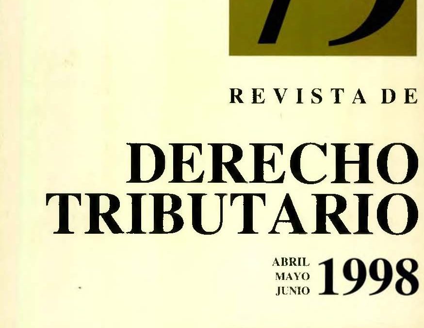 Revista de Derecho Tributario Nº 79 – 1998