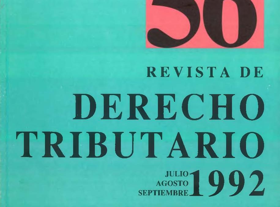 Revista de Derecho Tributario Nº 56 – 1992