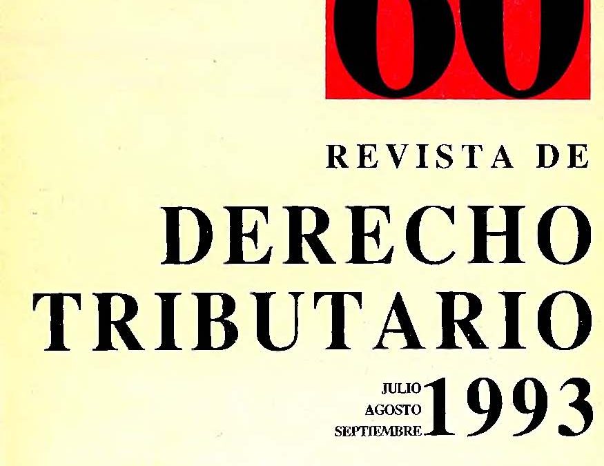 Revista de Derecho Tributario Nº 60 – 1993