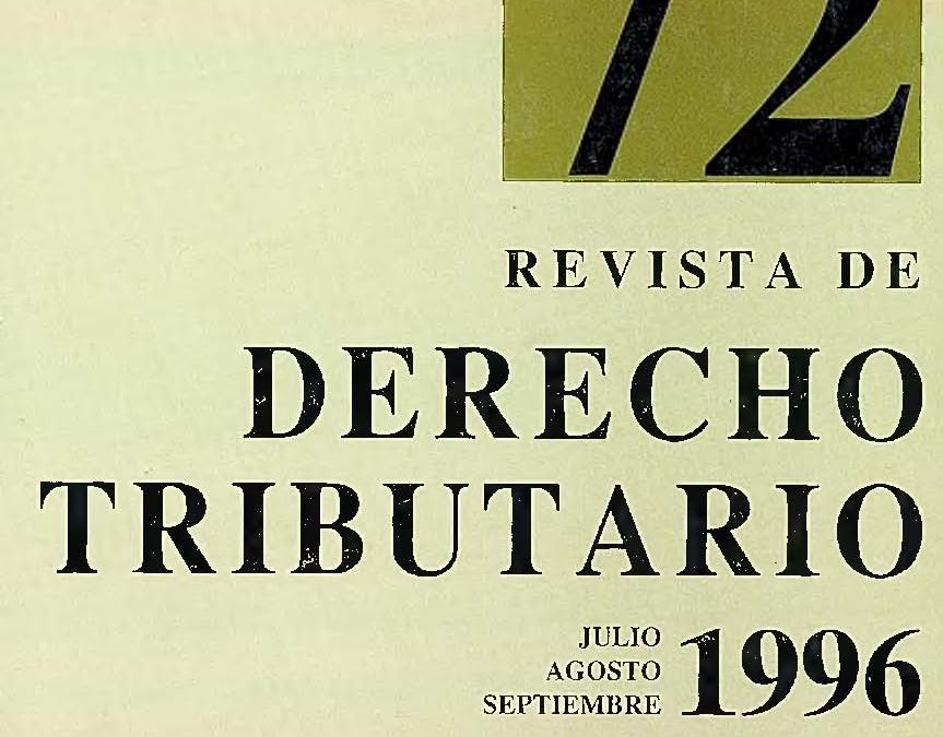 Revista de Derecho Tributario Nº 72 – 1996