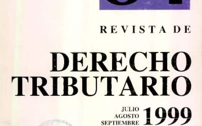 Revista de Derecho Tributario Nº 84 – 1999