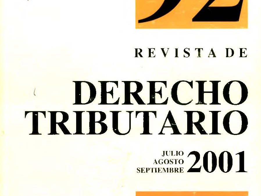 Revista de Derecho Tributario Nº 92 – 2001