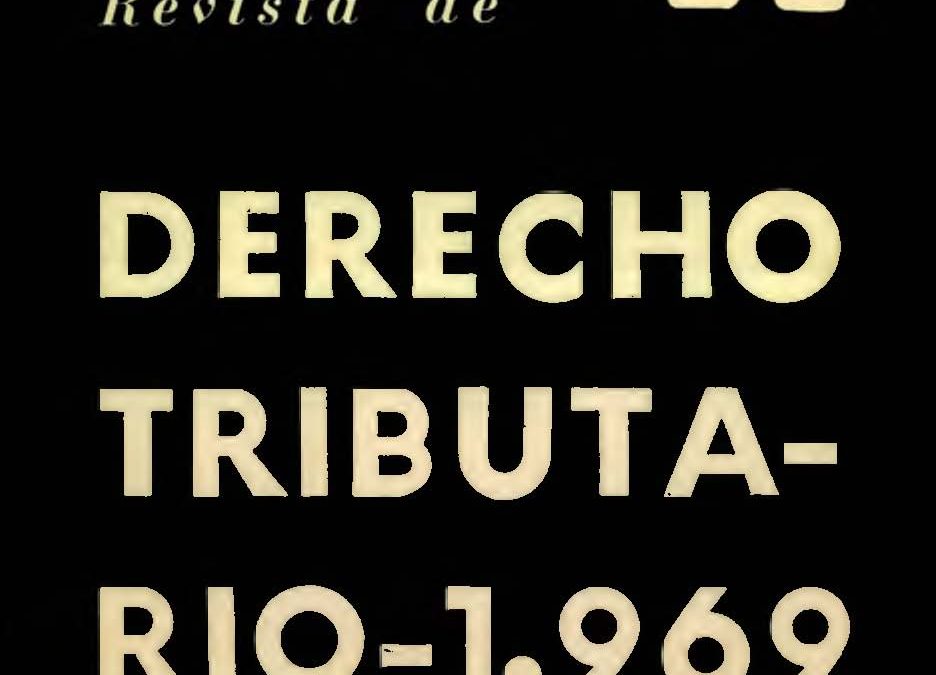 Revista de Derecho Tributario Nº 33 – 1969