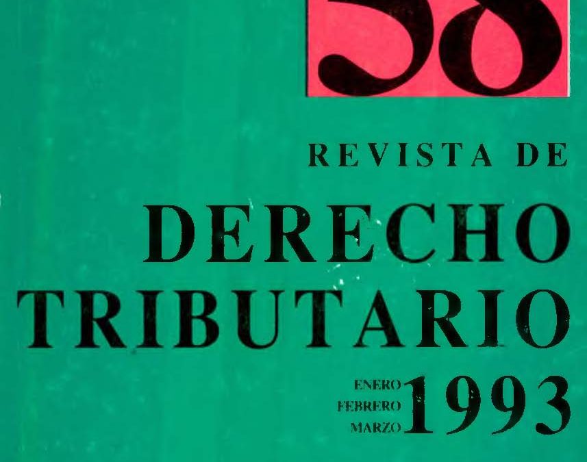 Revista de Derecho Tributario Nº 58 – 1993