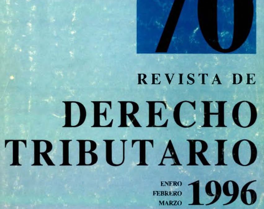 Revista de Derecho Tributario Nº 70 – 1996