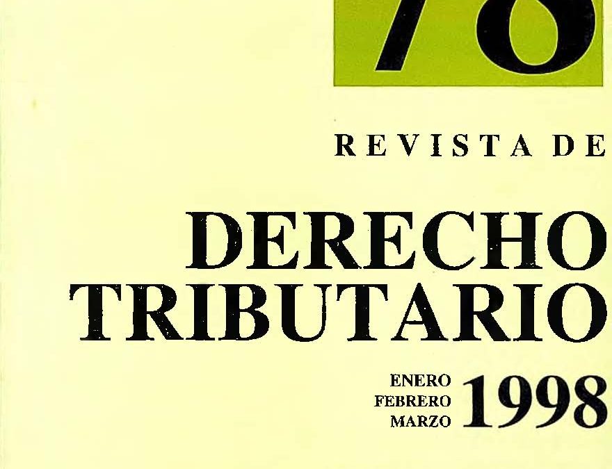 Revista de Derecho Tributario Nº 78 – 1998