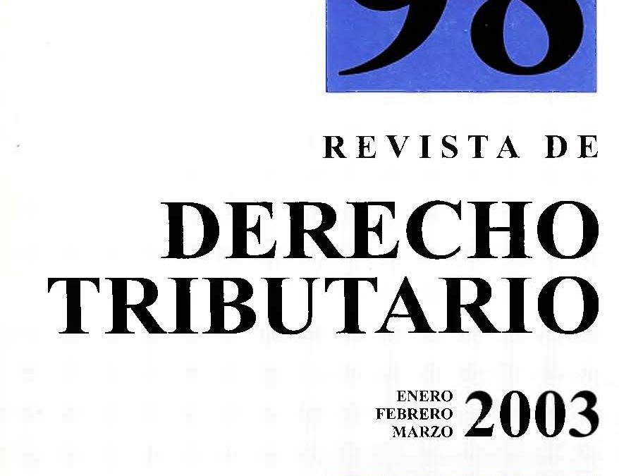 Revista de Derecho Tributario Nº 98 – 2003