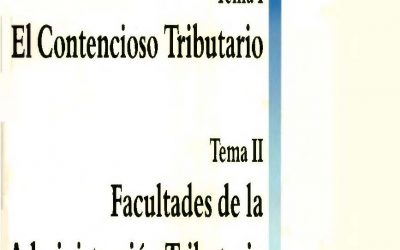 AA.VV., El Contencioso Tributario (tema I). Facultades de la Administración Tributaria y derechos y garantías de los contribuyentes (tema II), Memorias de las VII Jornadas Venezolanas de Derecho Tributario, Asociación Venezolana de Derecho Tributario, Caracas, 2004.