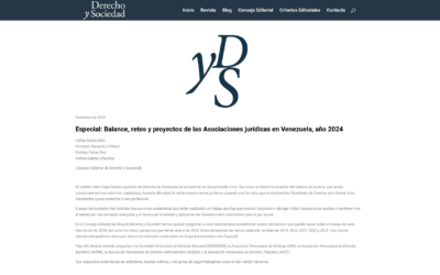 Artículo publicado por la Revista Derecho y Sociedad de la Universidad Monteavila